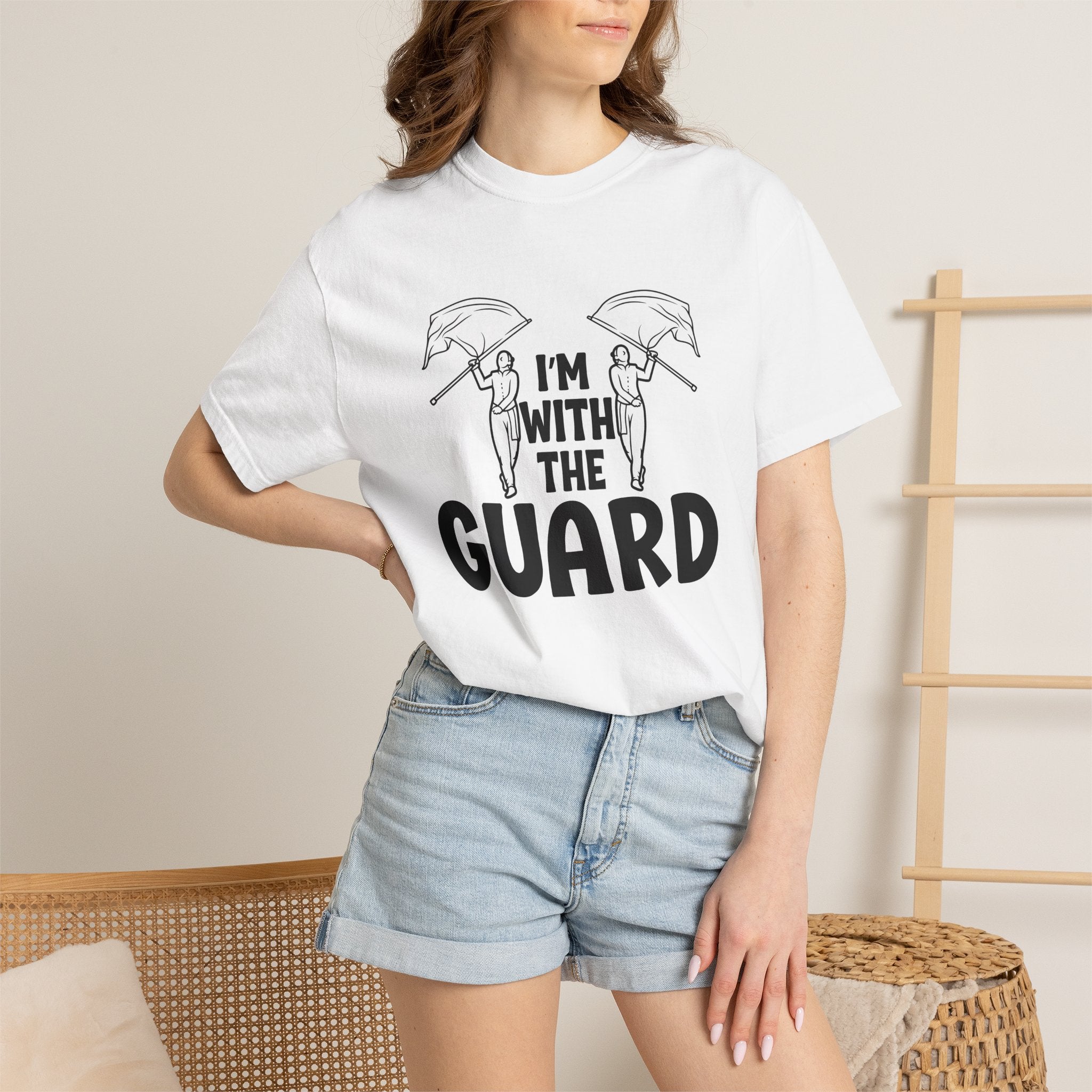 "I'm with the Guard" Color Guard T-shirt | Modern Color Guard Graphic Tee