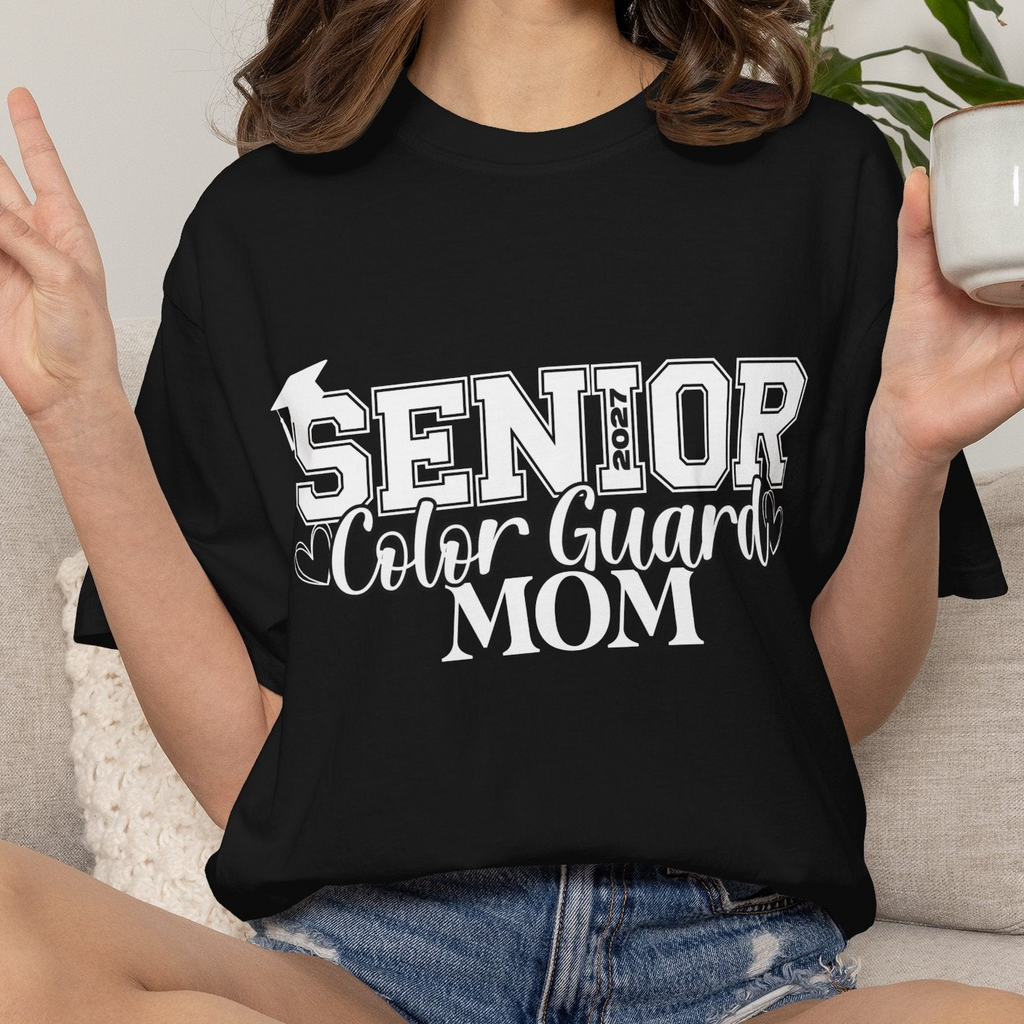 2027 Senior Color Guard Mom Graphic T-Shirt