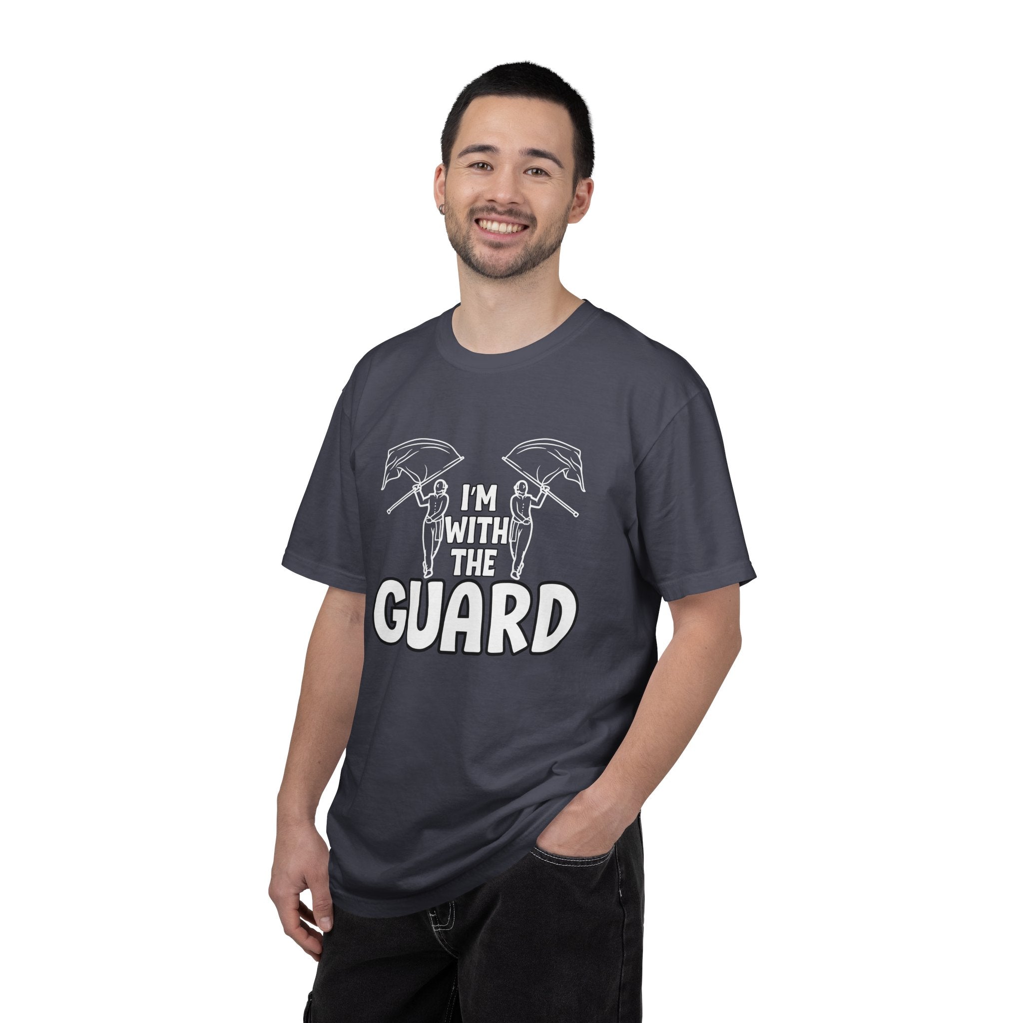 "I'm with the Guard" Color Guard T-shirt | Modern Color Guard Graphic Tee