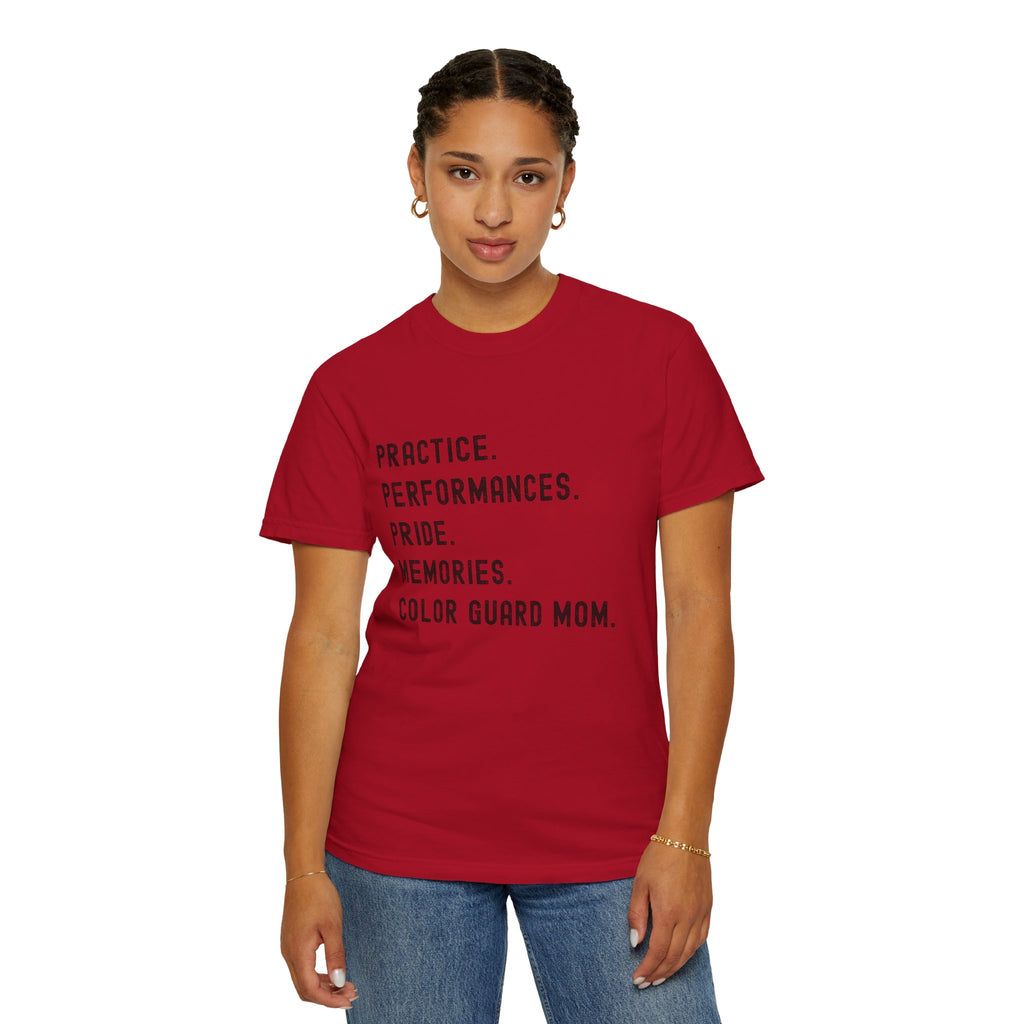 Color Guard Mom Definition T-shirt | Modern Color Guard Graphic Tee