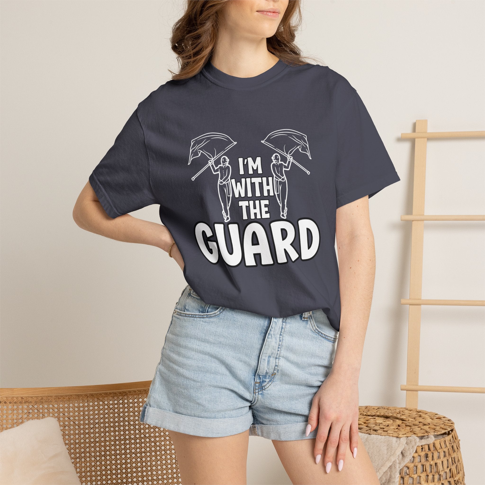 "I'm with the Guard" Color Guard T-shirt | Modern Color Guard Graphic Tee