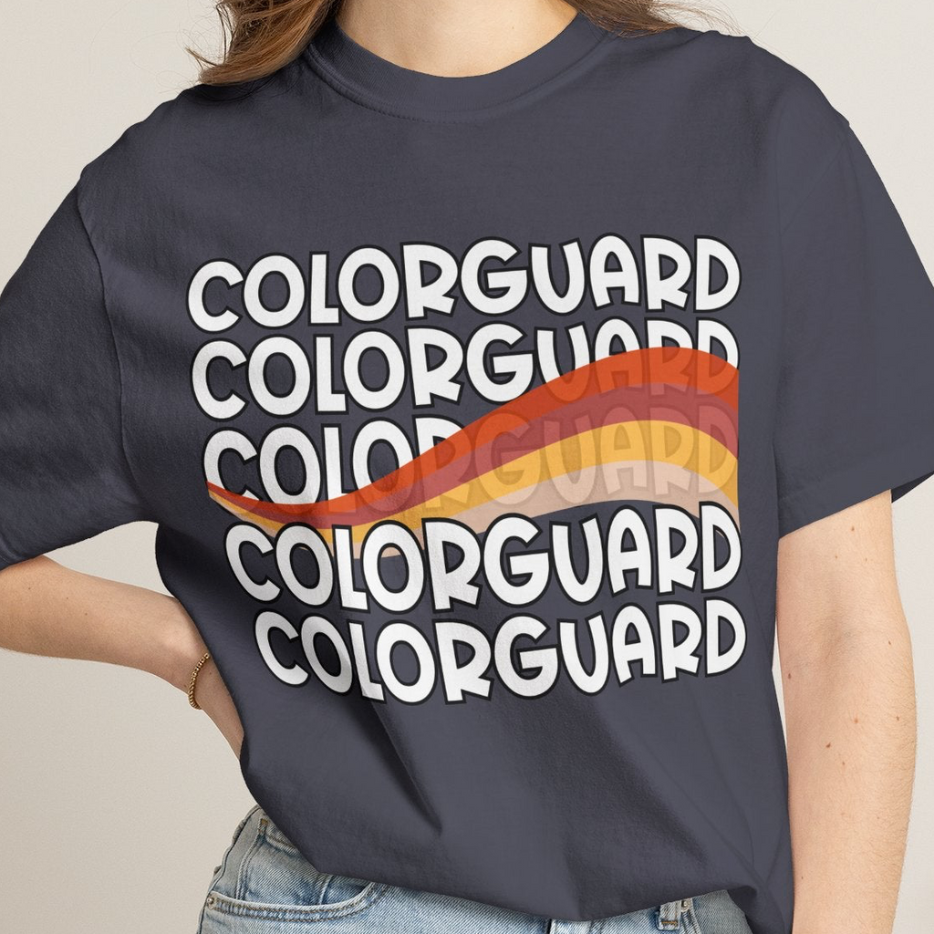 Color Guard Flag T-shirt | Modern Color Guard Graphic Tee