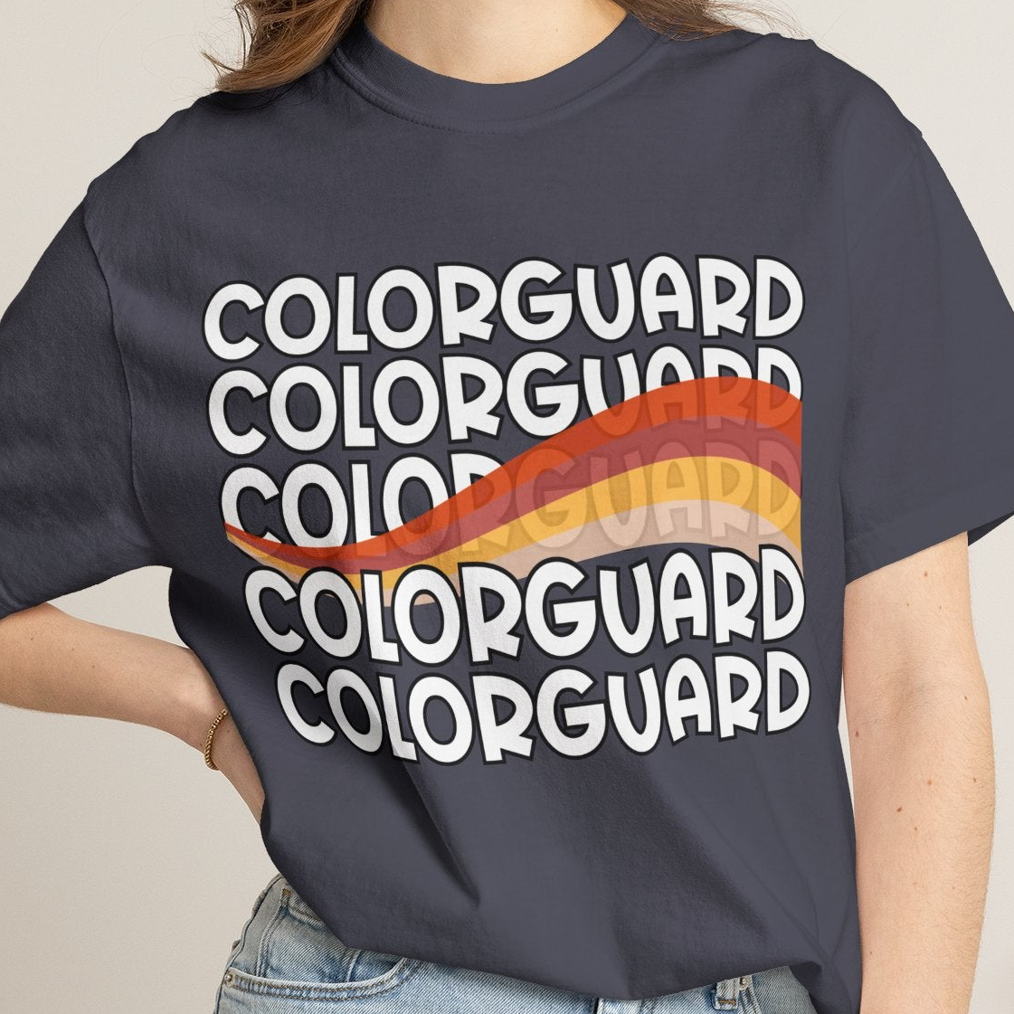 Color Guard Flag T-shirt | Modern Color Guard Graphic Tee