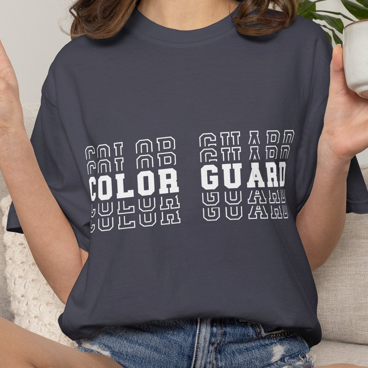 Color Guard Typography T-shirt | Modern Color Guard Graphic Tee