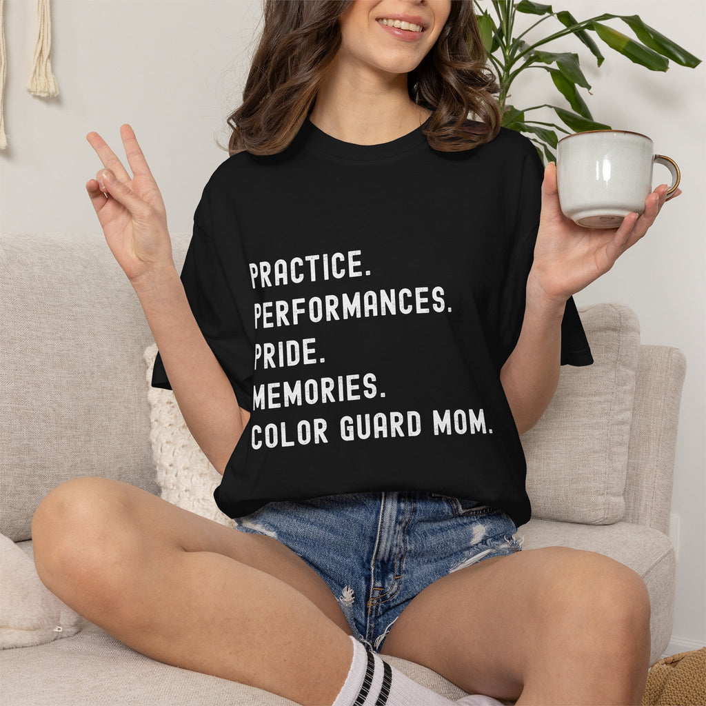 Color Guard Mom Definition T-shirt | Modern Color Guard Graphic Tee
