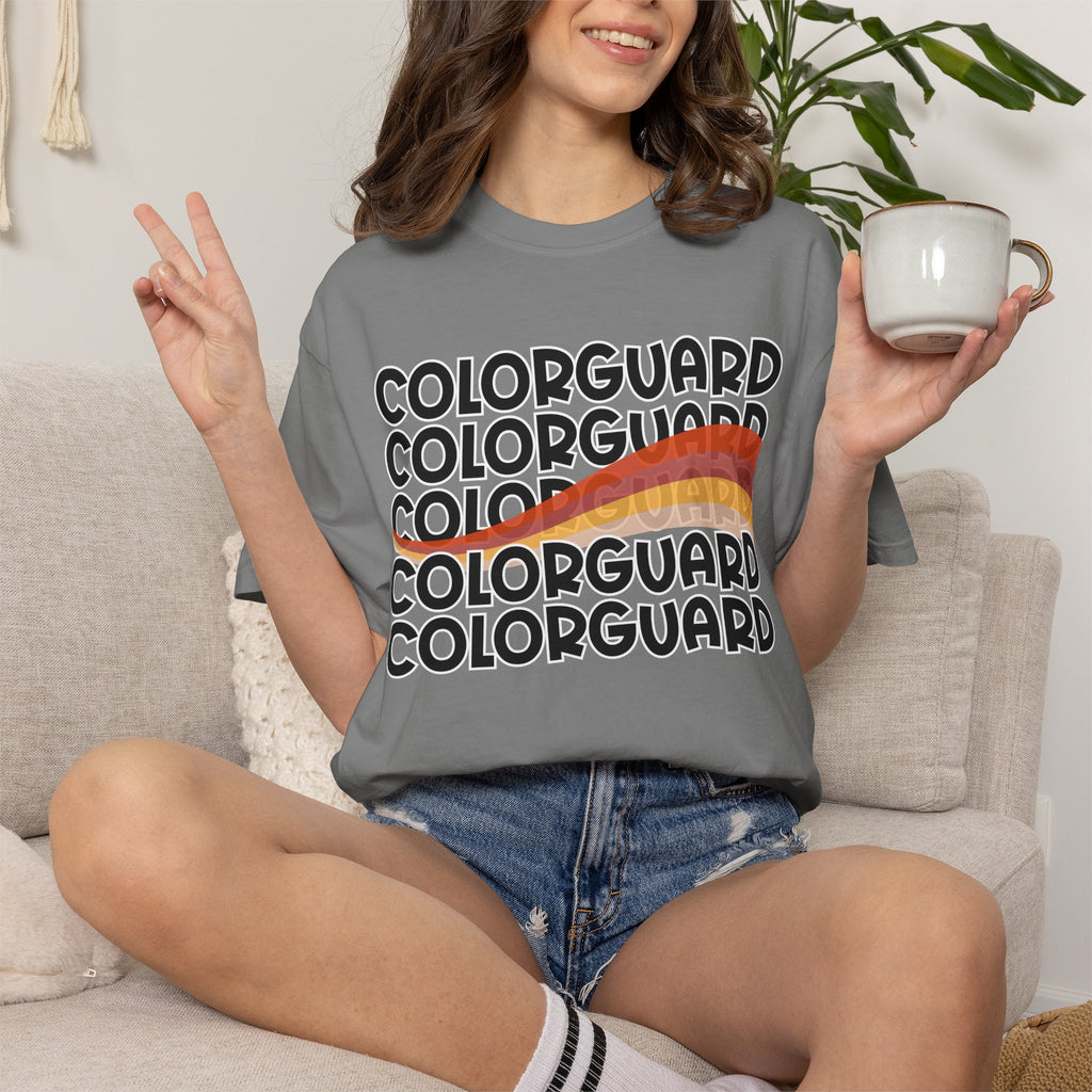 Color Guard Flag T-shirt | Modern Color Guard Graphic Tee