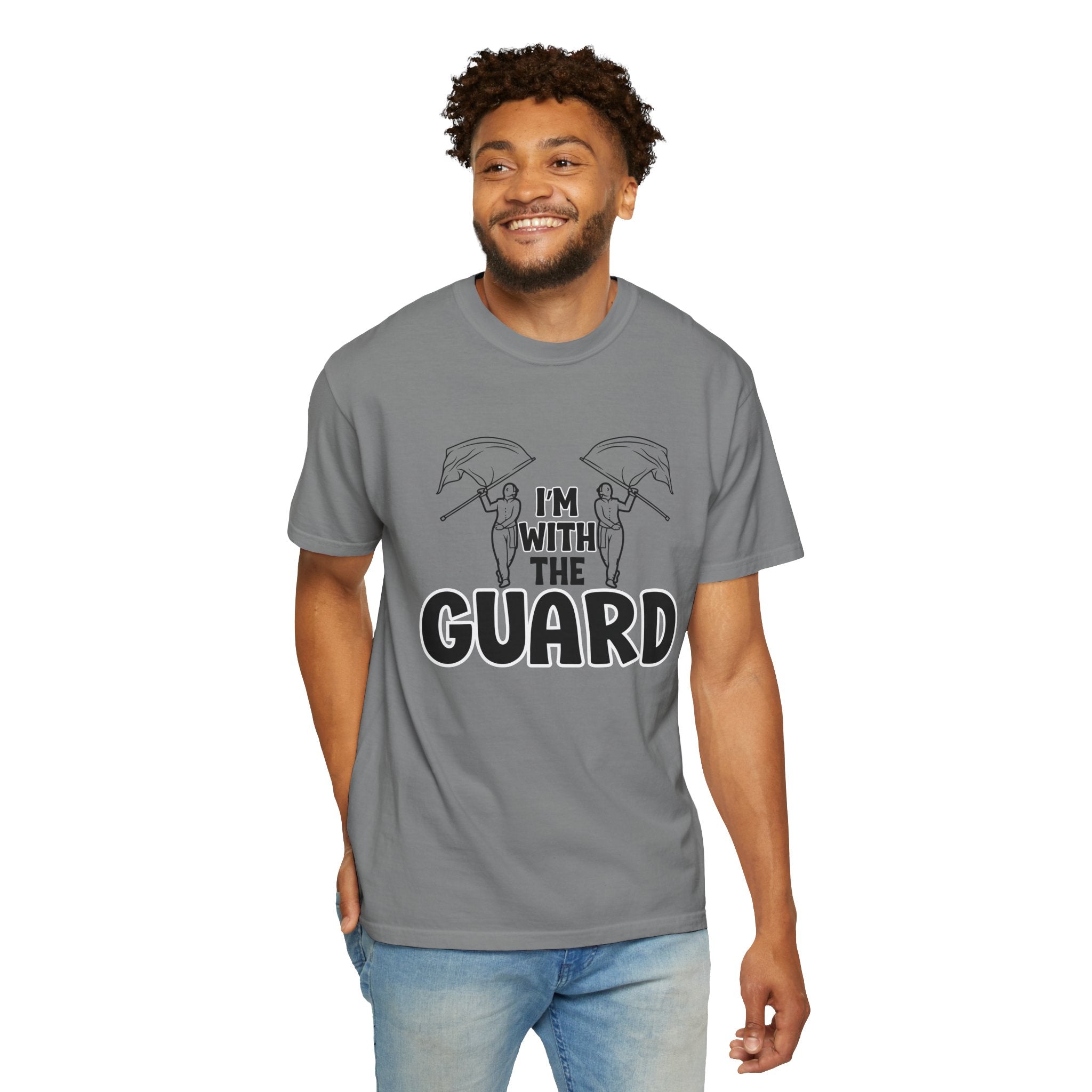 "I'm with the Guard" Color Guard T-shirt | Modern Color Guard Graphic Tee