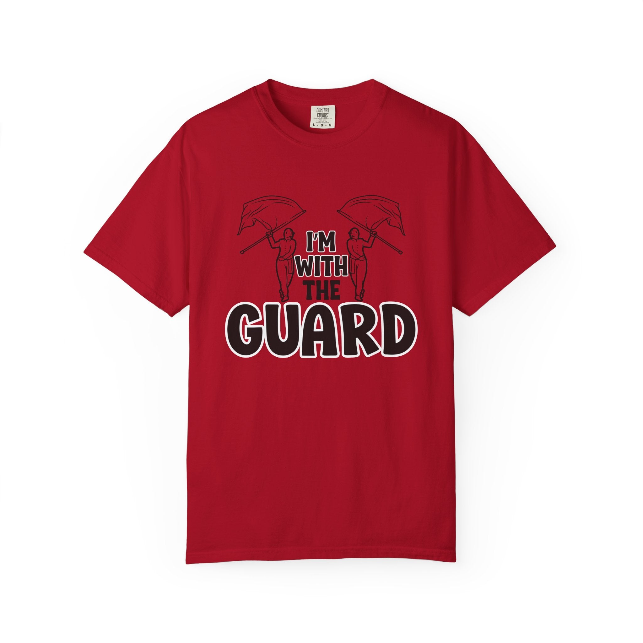 "I'm with the Guard" Color Guard T-shirt | Modern Color Guard Graphic Tee