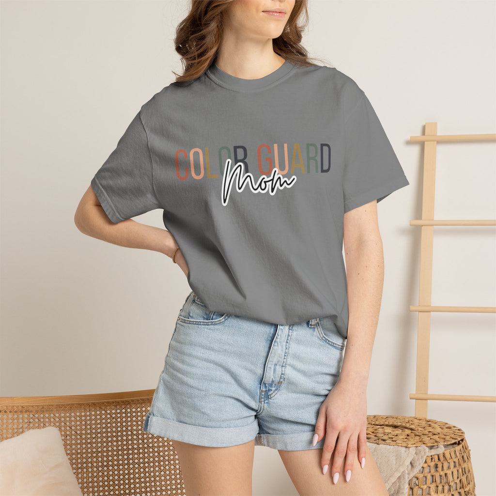 Color Guard Mom T-shirt | Modern Color Guard Graphic Tee