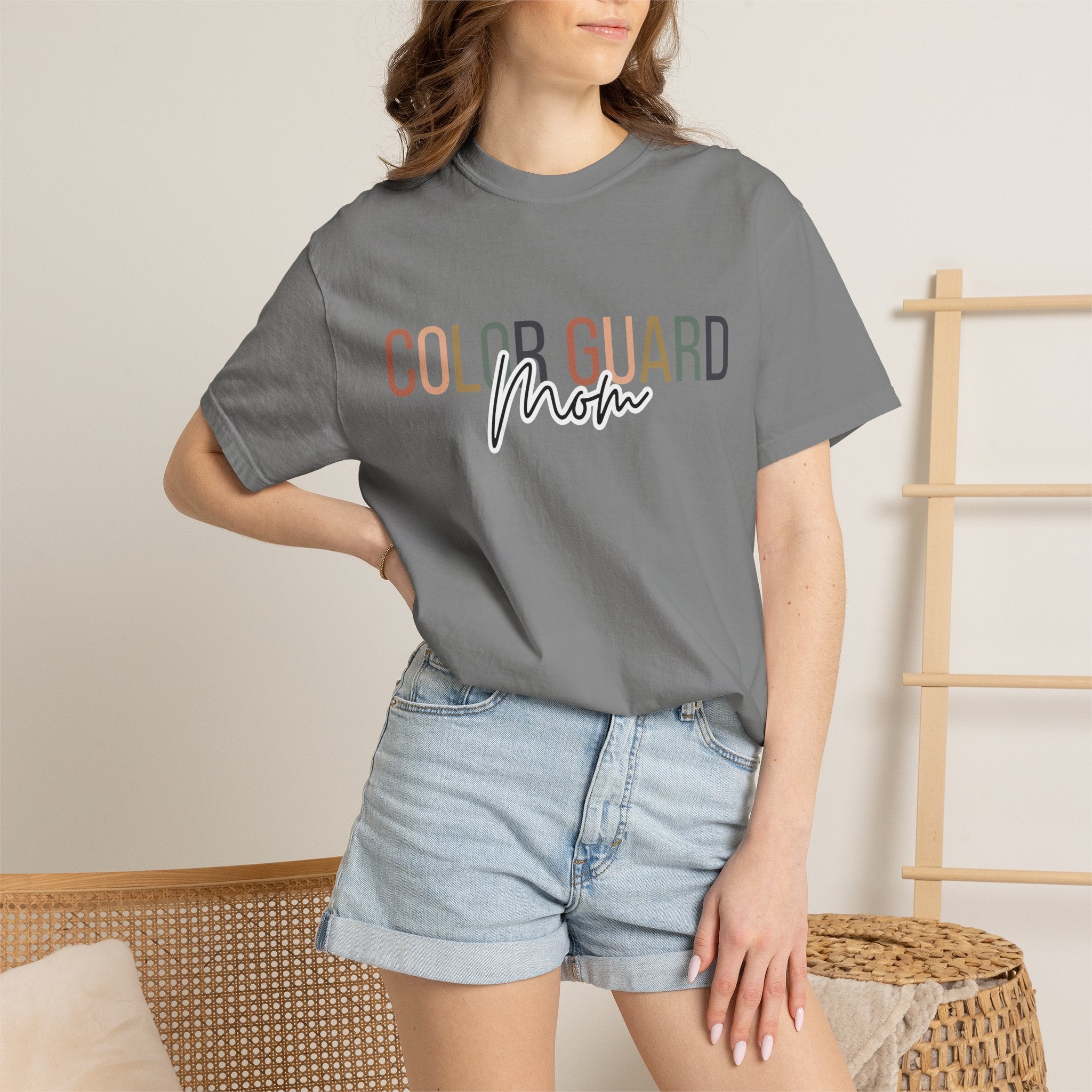 Color Guard Mom T-shirt | Modern Color Guard Graphic Tee
