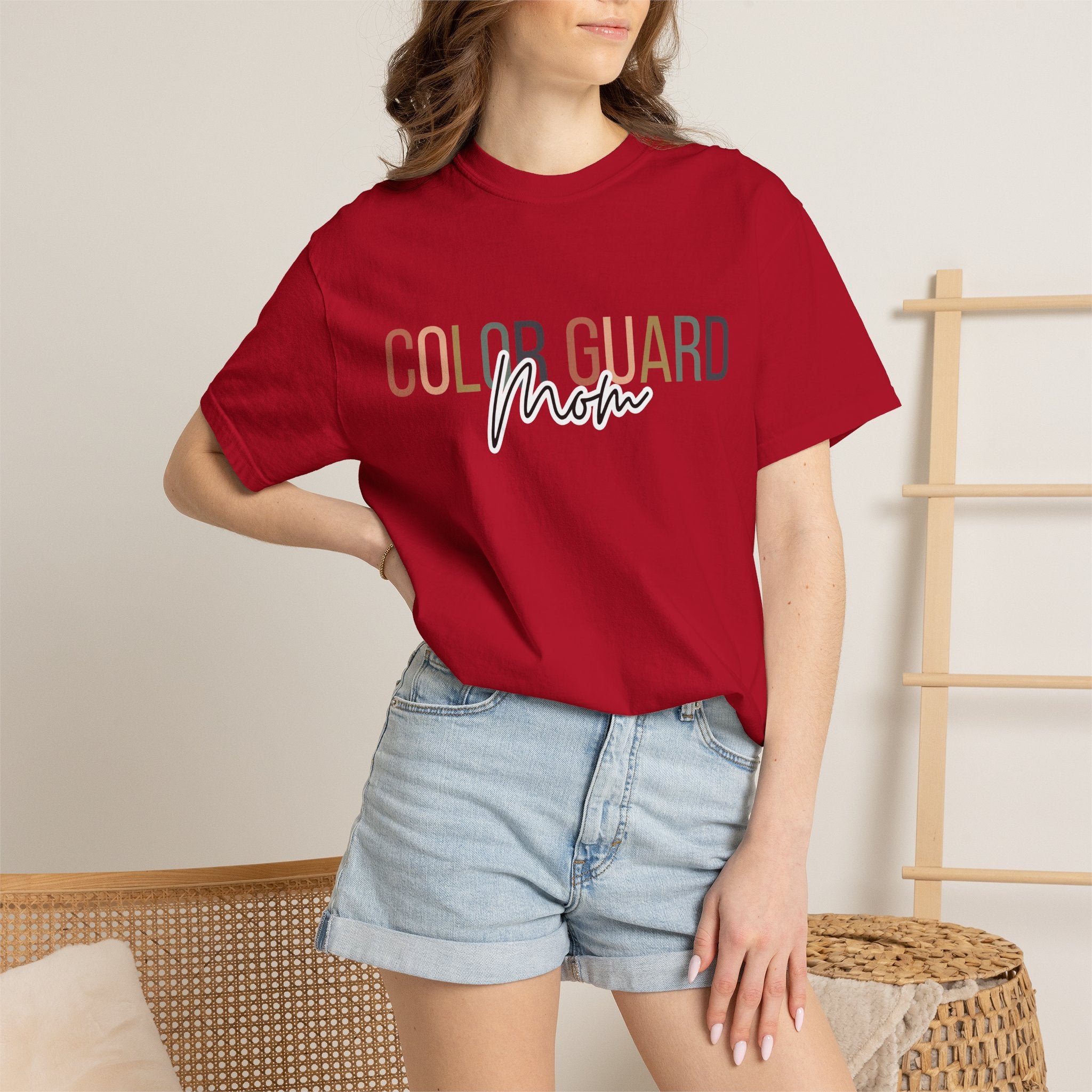Color Guard Mom T-shirt | Modern Color Guard Graphic Tee