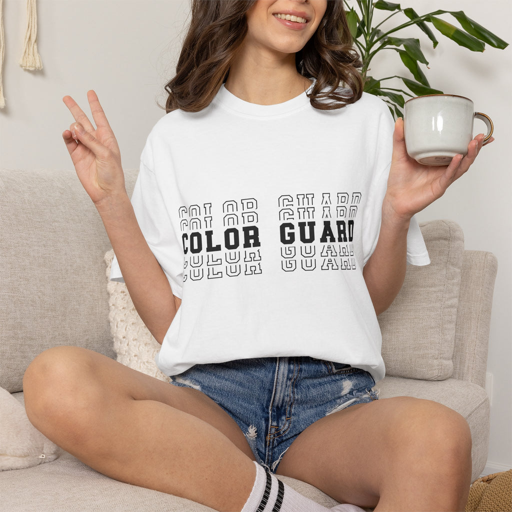 Color Guard Typography T-shirt | Modern Color Guard Graphic Tee