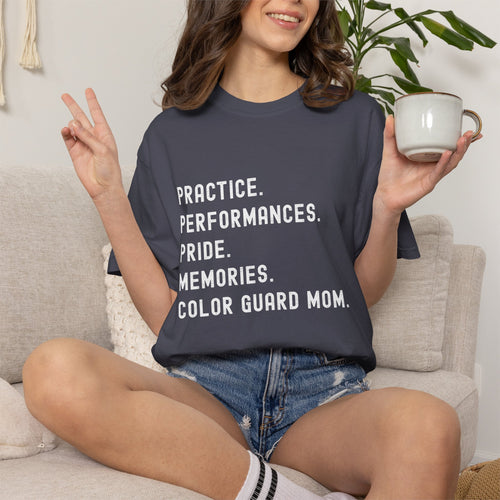 Color Guard Mom Definition T-shirt | Modern Color Guard Graphic Tee