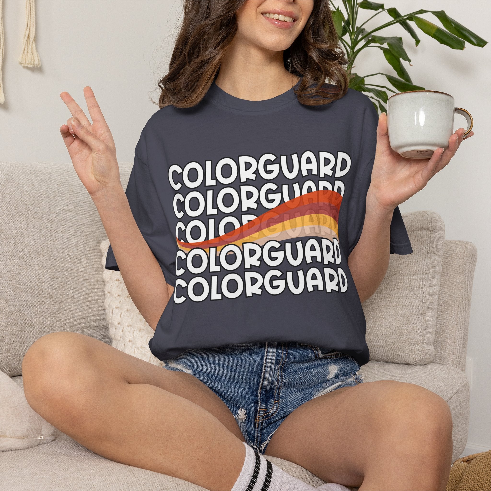 Color Guard Flag T-shirt | Modern Color Guard Graphic Tee