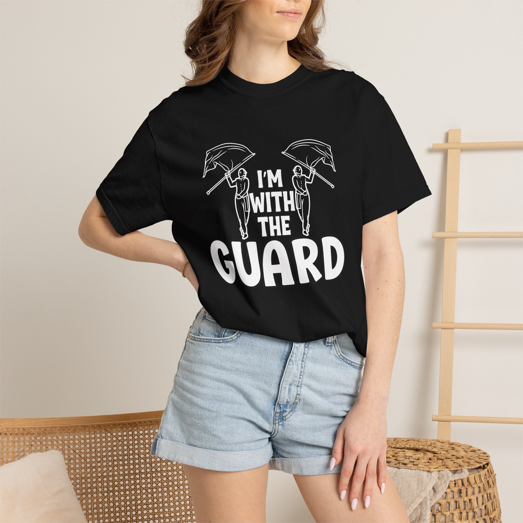 "I'm with the Guard" Color Guard T-shirt | Modern Color Guard Graphic Tee
