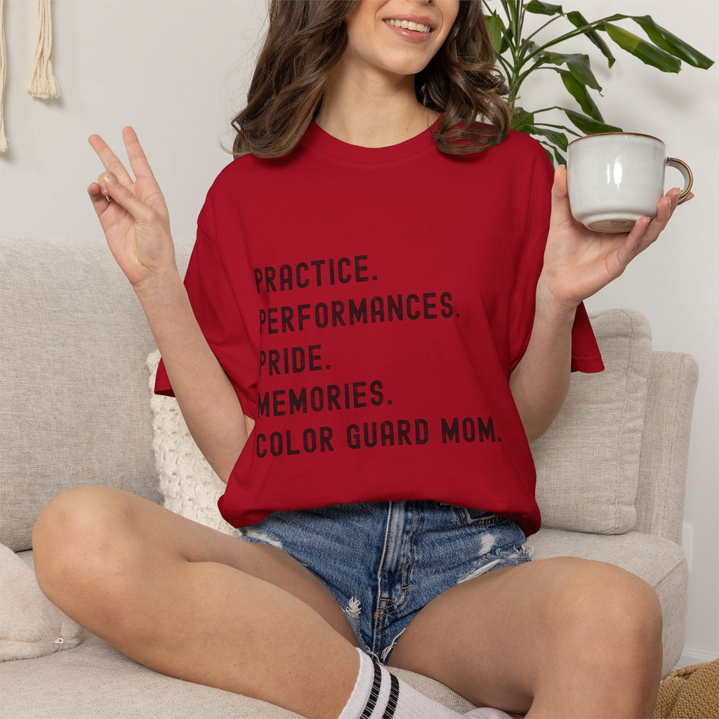 Color Guard Mom Definition T-shirt | Modern Color Guard Graphic Tee