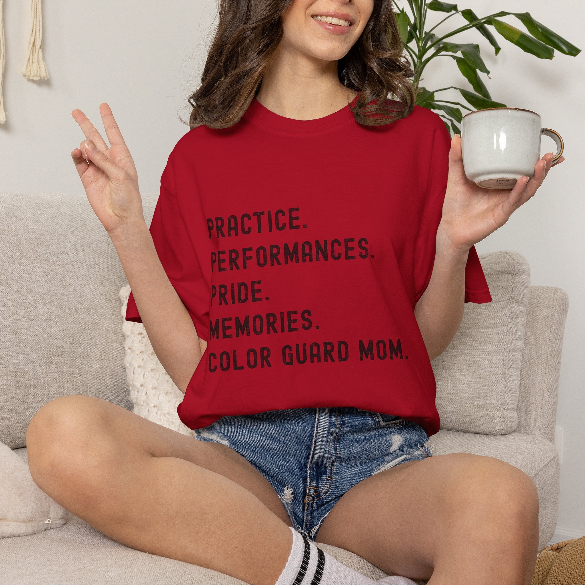 Color Guard Mom Definition T-shirt | Modern Color Guard Graphic Tee